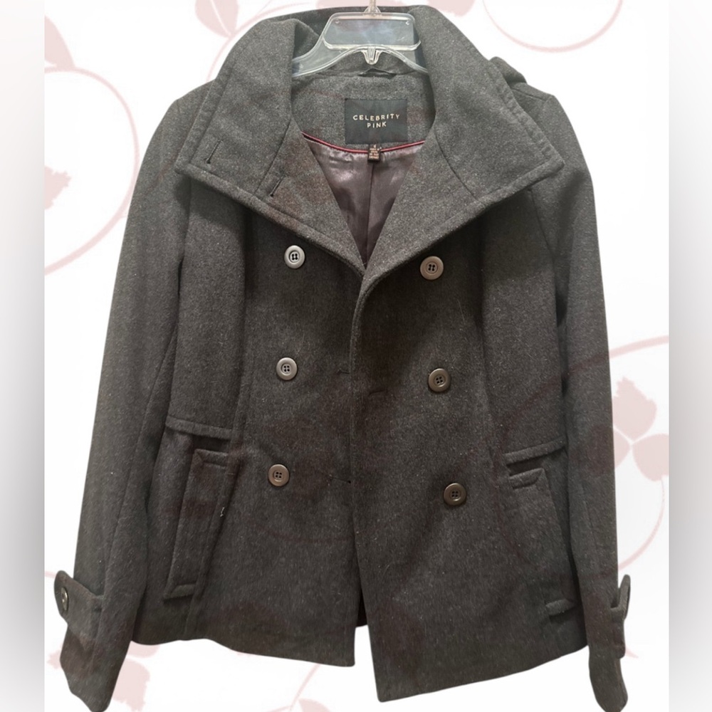 Celebrity Pink Women's Charcoal Peacoat